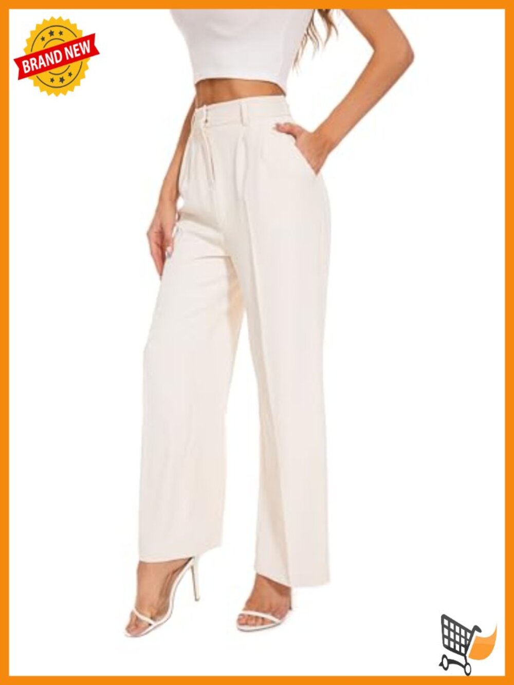 Wide Leg Dress Pants Women High Waisted Work Slacks Business Casual